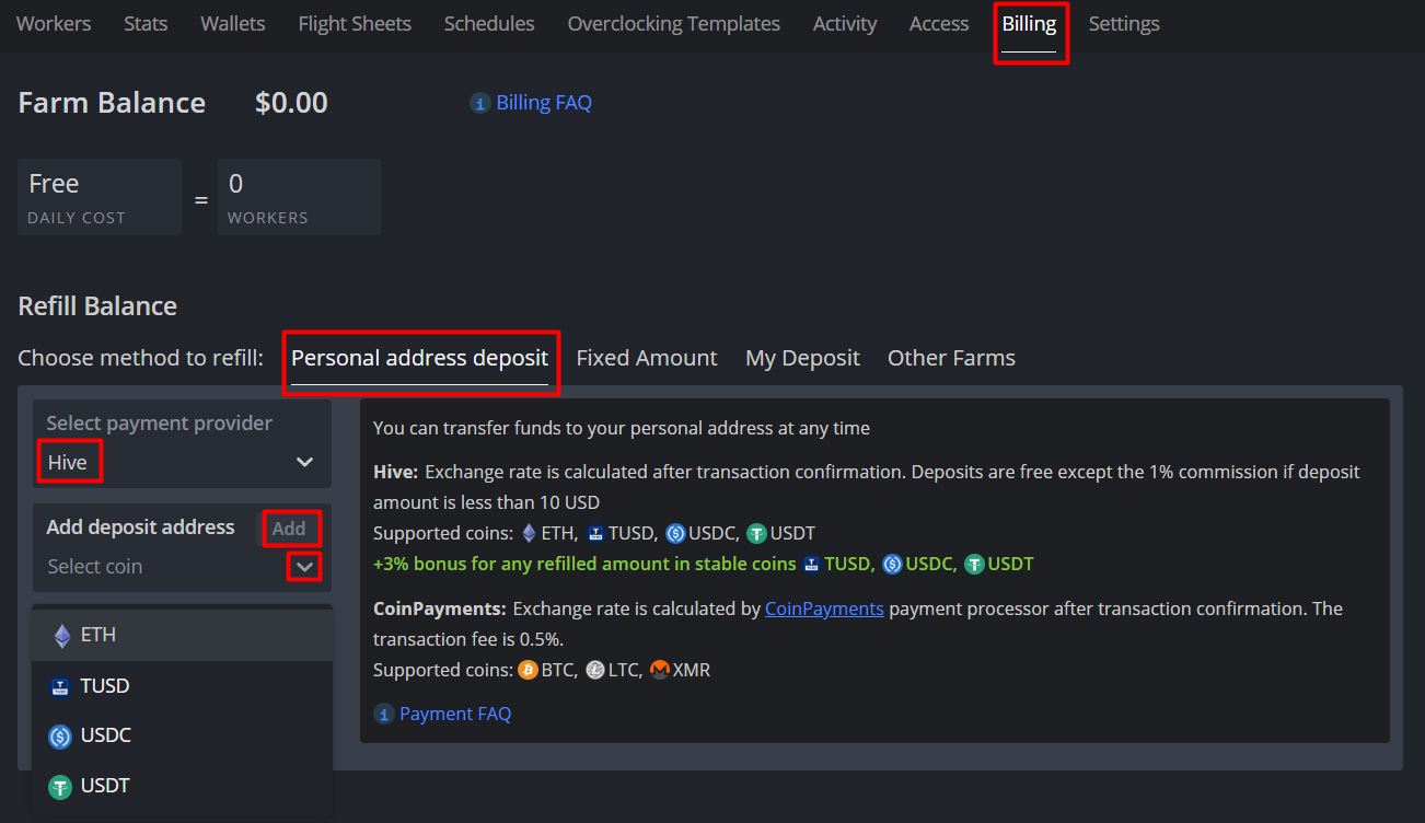 如何为 Hive OS 付费-我爱收益