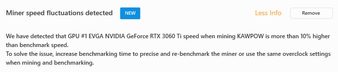 NiceHash中我应该如何处理矿机出现的算力速度波动的通知？-我爱收益